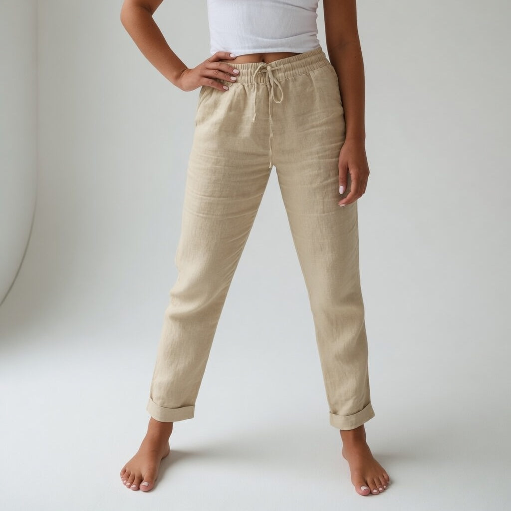 Albertine™ — 100% Cotton Fluid Trousers Natural Comfort