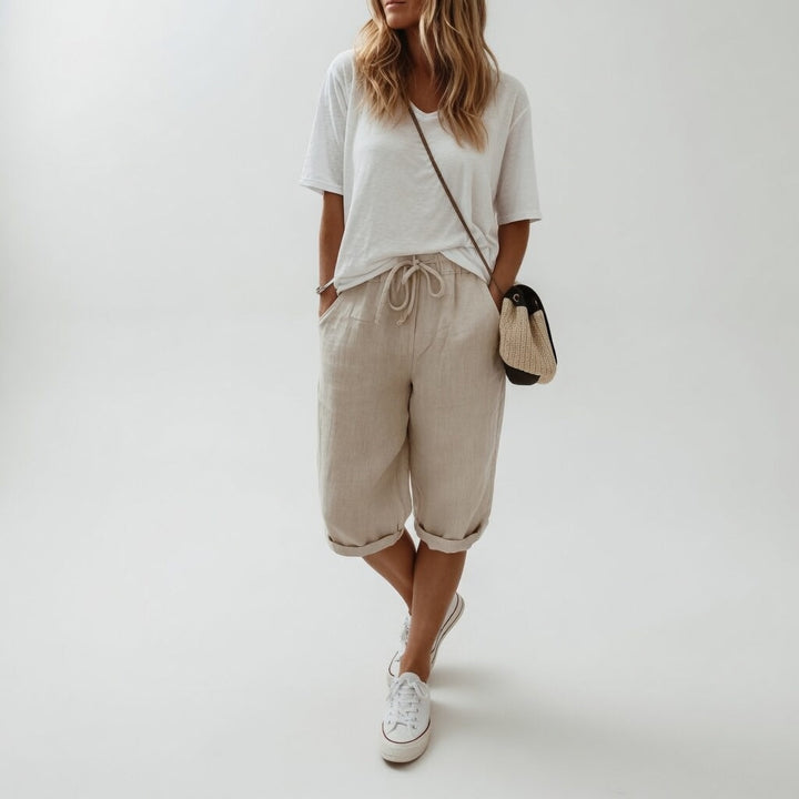 Fernande™ — 100% Cotton Relaxed Bermuda Summer Style