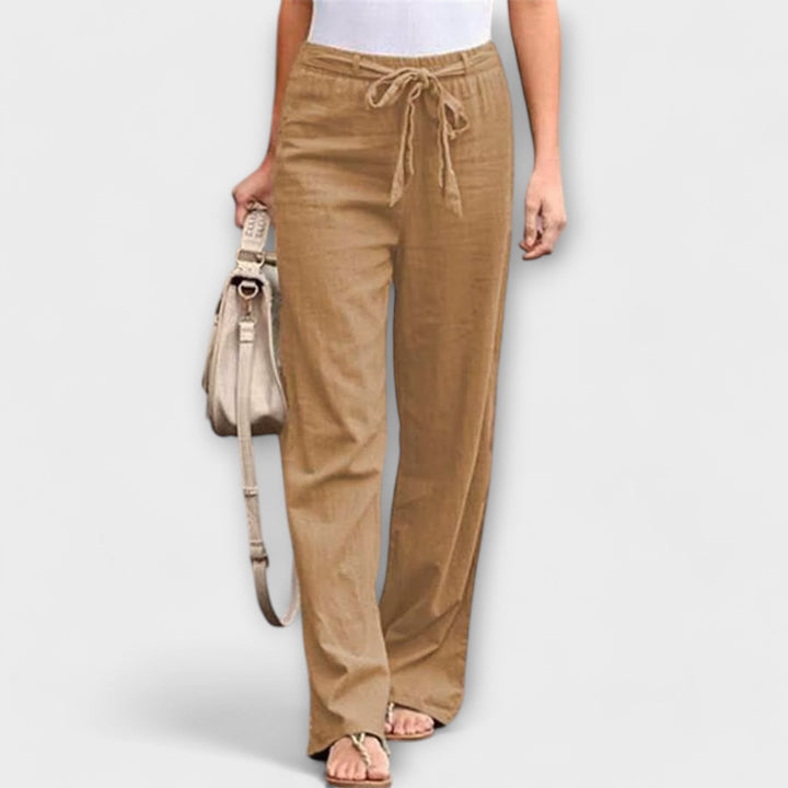 Pauline – Tie Waist Wide Leg Pants