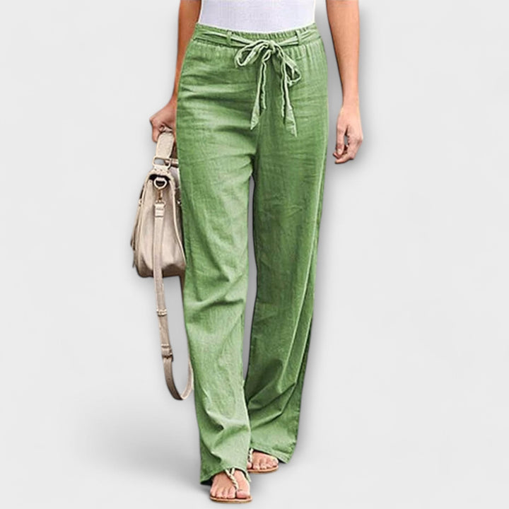 Pauline – Tie Waist Wide Leg Pants