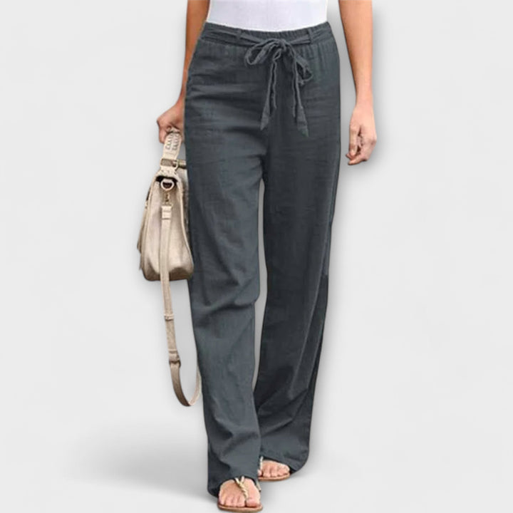 Pauline – Tie Waist Wide Leg Pants
