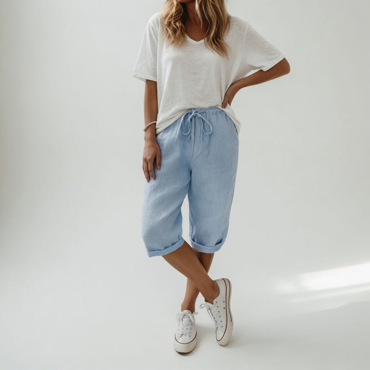 Fernande™ — 100% Cotton Relaxed Bermuda Summer Style