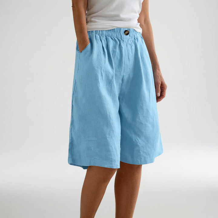 Wandeline™ — Wide-Leg Elastic Waist Shorts Natural Summer Comfort