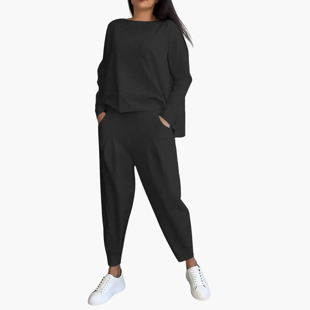 Thea | Round-Neck Two-Piece Set