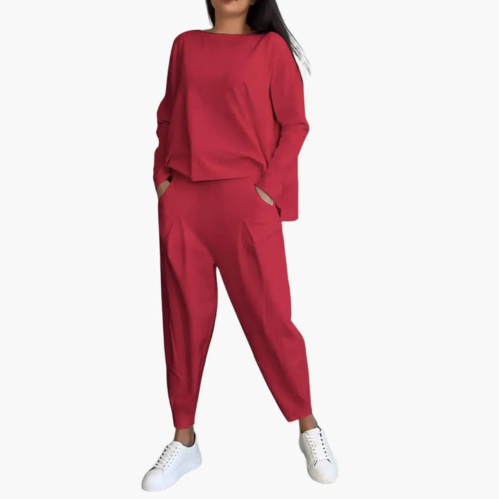 Thea | Round-Neck Two-Piece Set