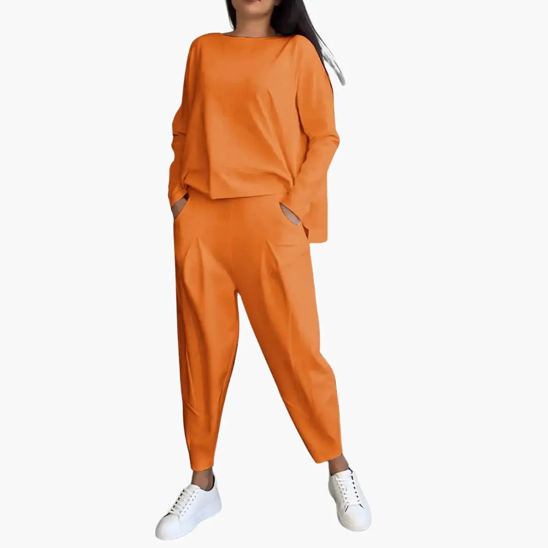 Thea | Round-Neck Two-Piece Set