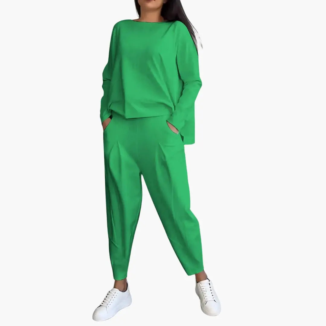 Thea | Round-Neck Two-Piece Set
