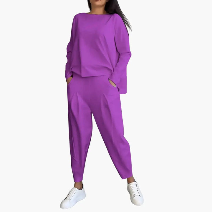 Thea | Round-Neck Two-Piece Set