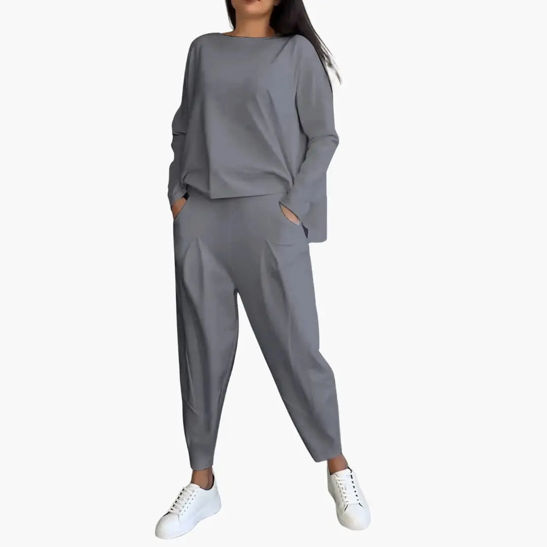Thea | Round-Neck Two-Piece Set