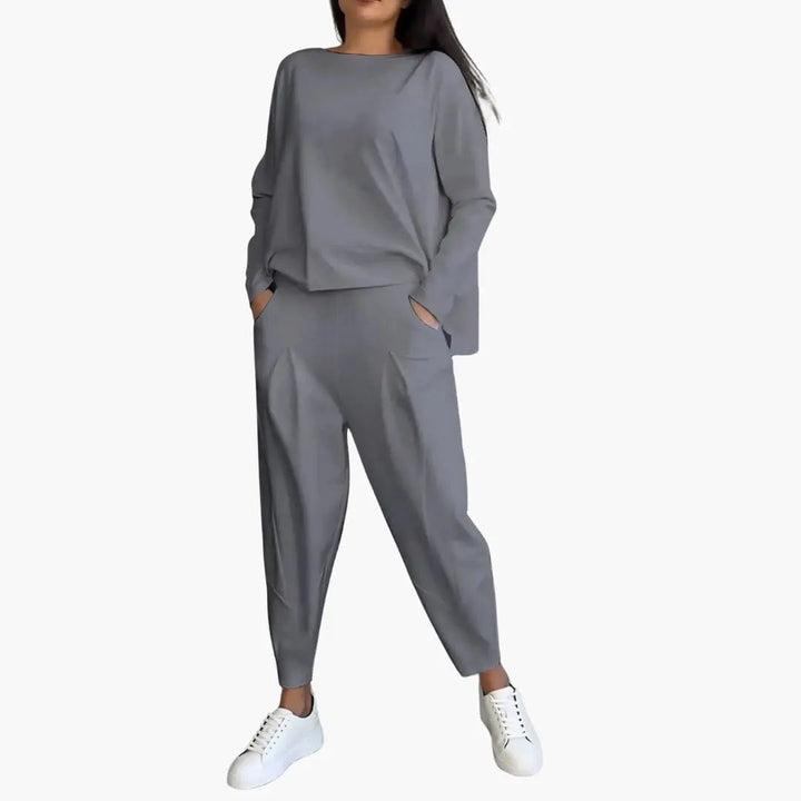 Thea | Round-Neck Two-Piece Set