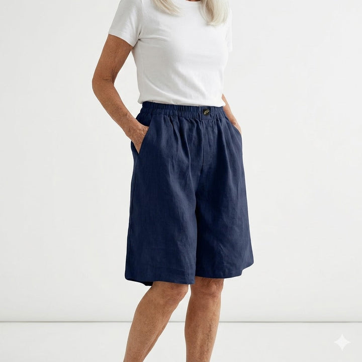 Wandeline™ — Wide-Leg Elastic Waist Shorts Natural Summer Comfort