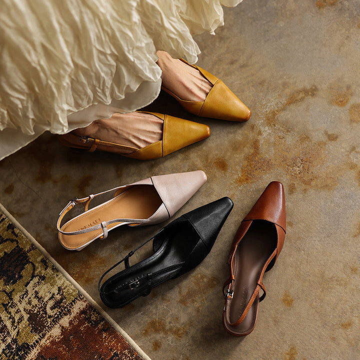 Serelle | Leather Slingback Heels