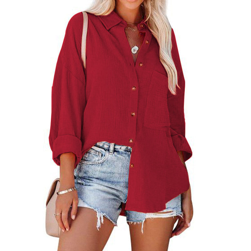 MADELYN | Casual Button Down Long Sleeve Blouse