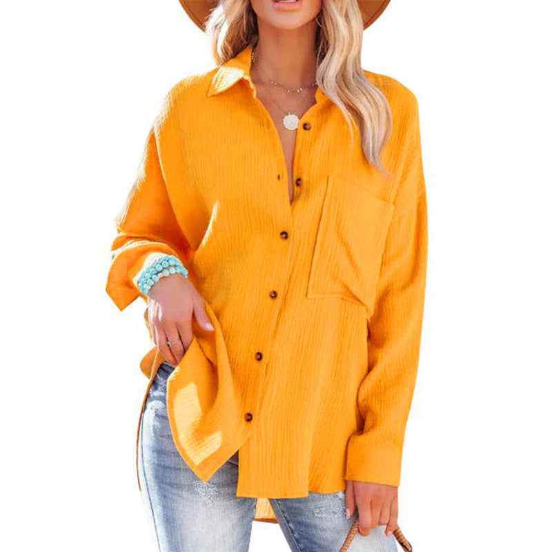 MADELYN | Casual Button Down Long Sleeve Blouse