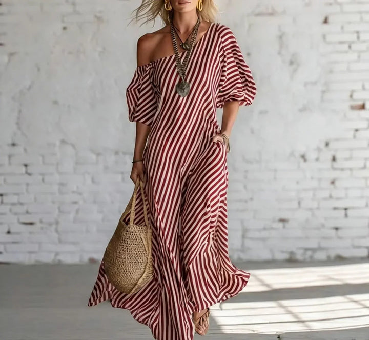 Alexia | Robe Longue Rayée