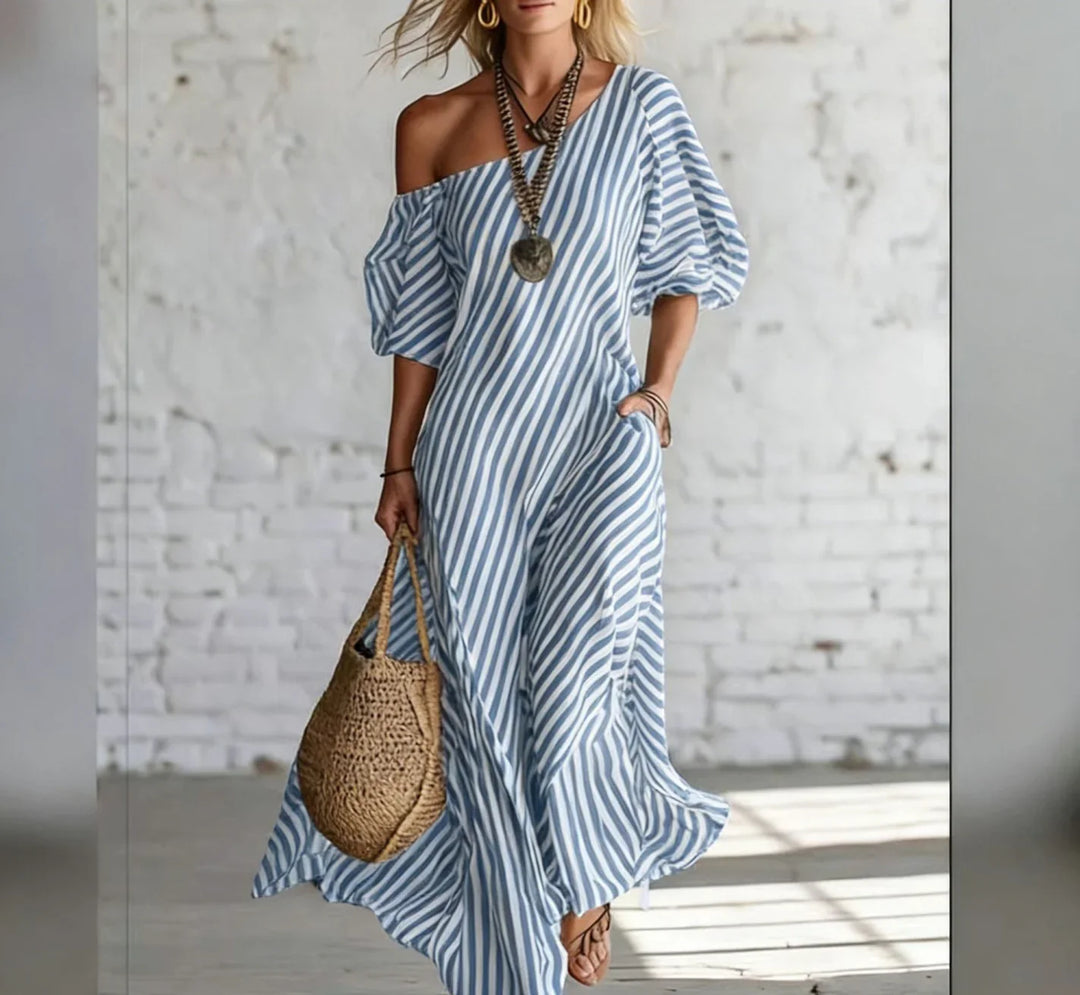 Alexia | Robe Longue Rayée