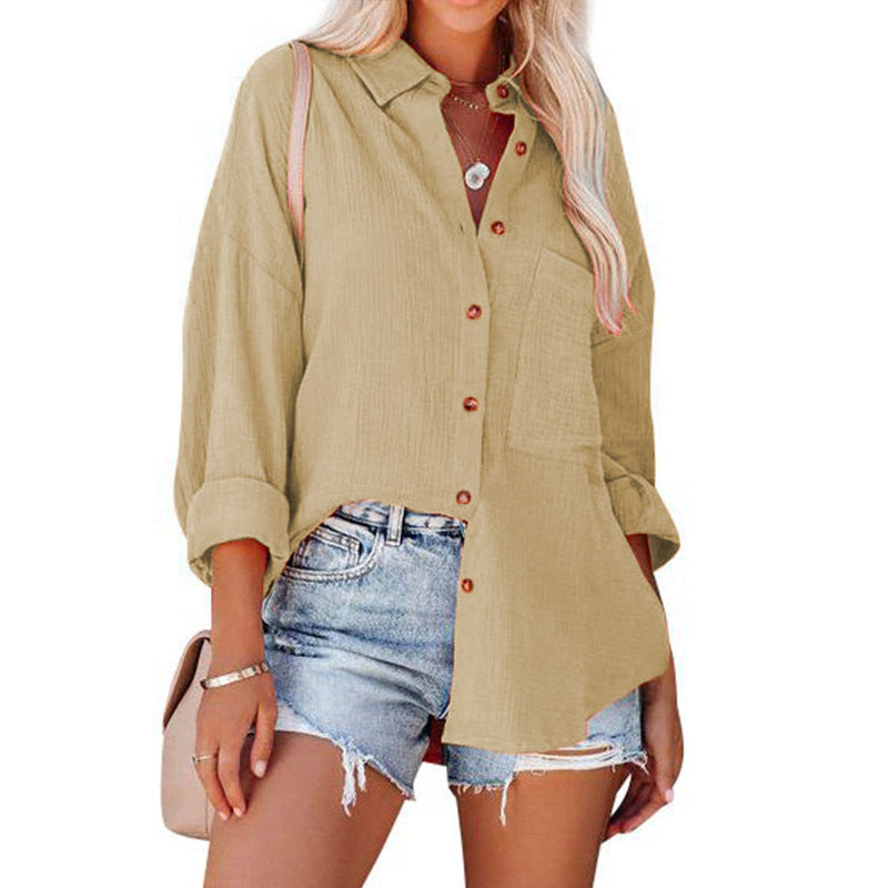 MADELYN | Casual Button Down Long Sleeve Blouse