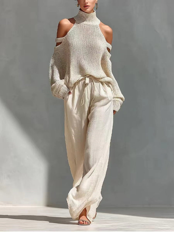 Fashion Knit and Linen Set