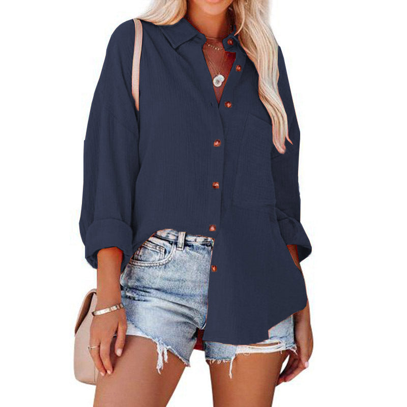 MADELYN | Casual Button Down Long Sleeve Blouse