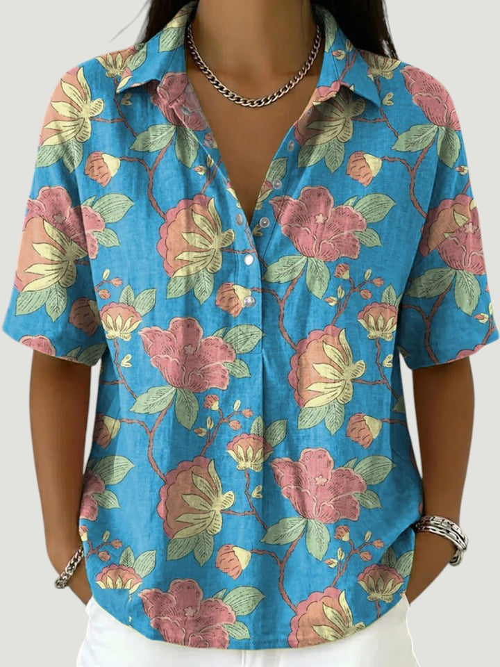 Lynaa - Elegant Blouse With Floral Print
