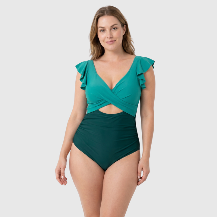 Maartje | Slimming Swimsuit with Ruffle Details