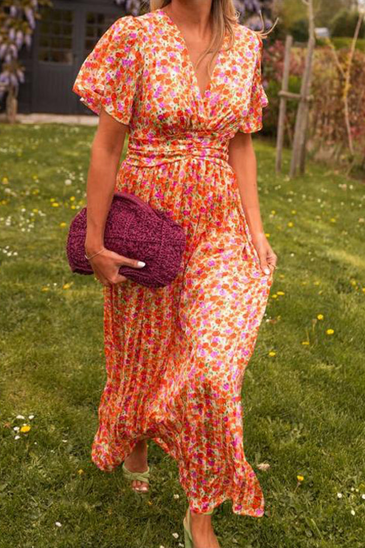 Natalie | Flattering Printed Maxi Dress