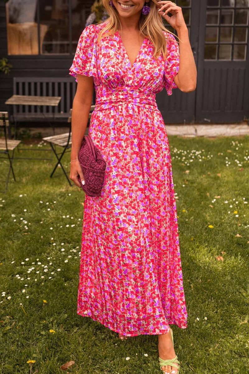 Natalie | Flattering Printed Maxi Dress