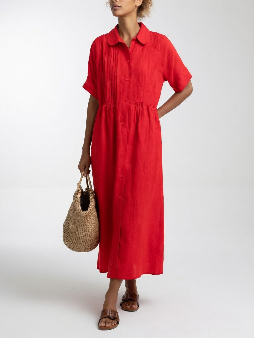 Lysandra™ – Fluid Summer Shirt Dress
