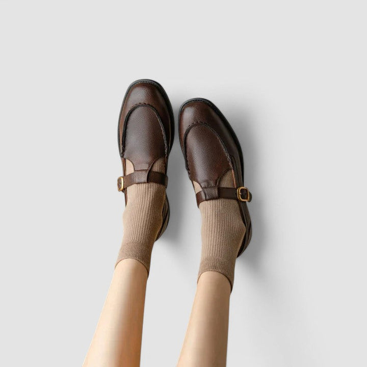 Avery - Orthopedic Leather Mary Jane Shoes with Square Toe