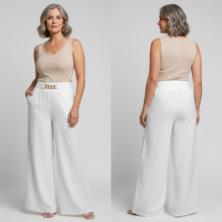 Évelyne™ — High-Waist Wide-Leg Sculpting Trousers