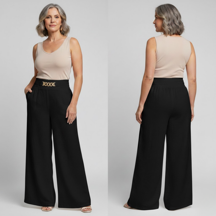 Évelyne™ — High-Waist Wide-Leg Sculpting Trousers