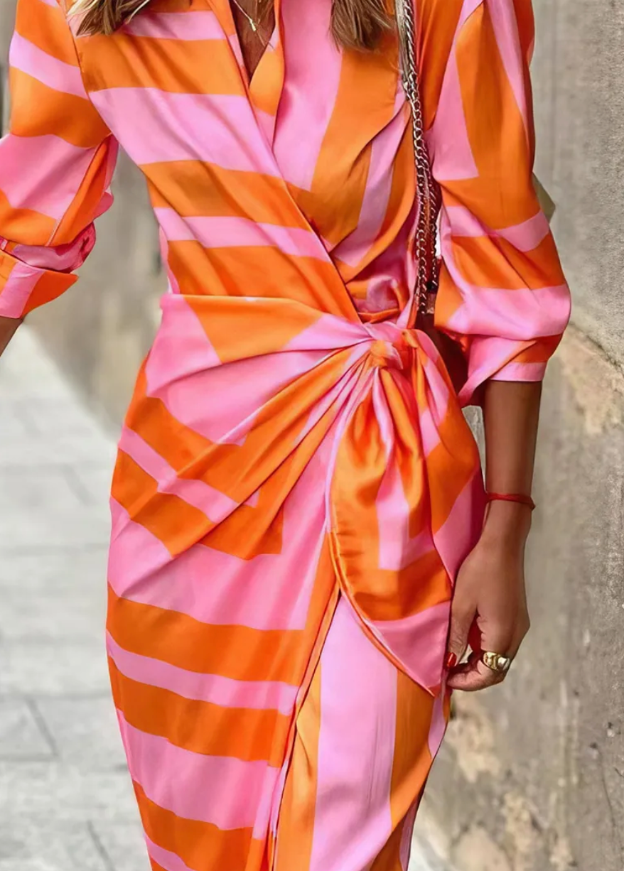 Amelia™ | Printed Wrap Dress