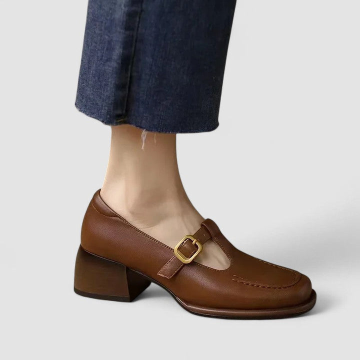 Elizabeth - Orthopedic Leather Shoes with T-Strap Mary Jane