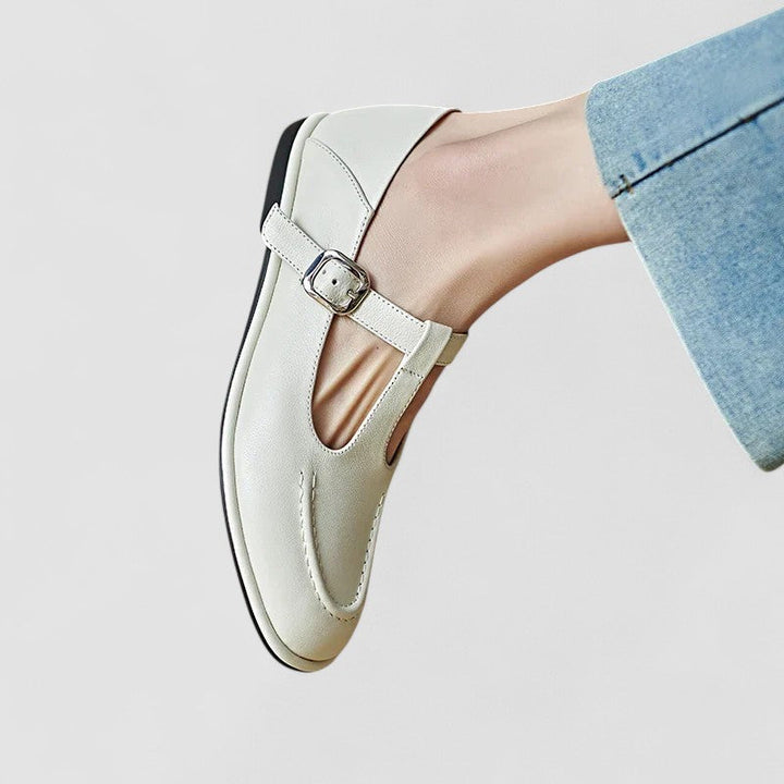 Camila – Orthopedic Leather Mary Jane Shoes with Low Heel