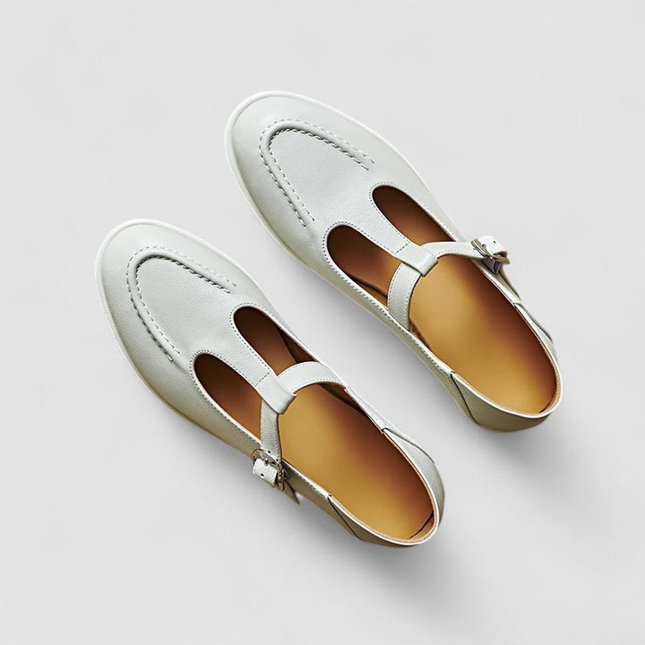 Camila – Orthopedic Leather Mary Jane Shoes with Low Heel
