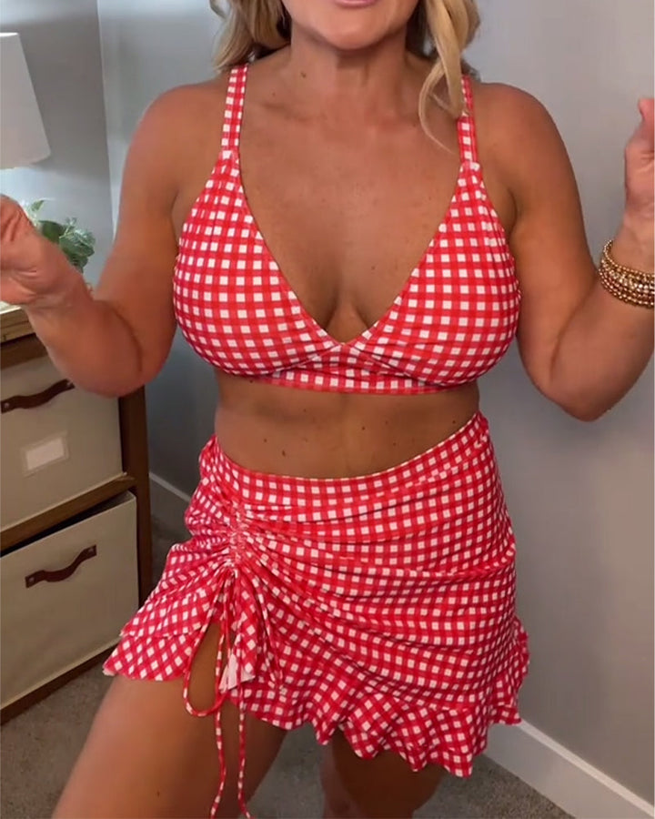 Kiki | Bikini Set with Wrap Skirt and Built-in Bottom