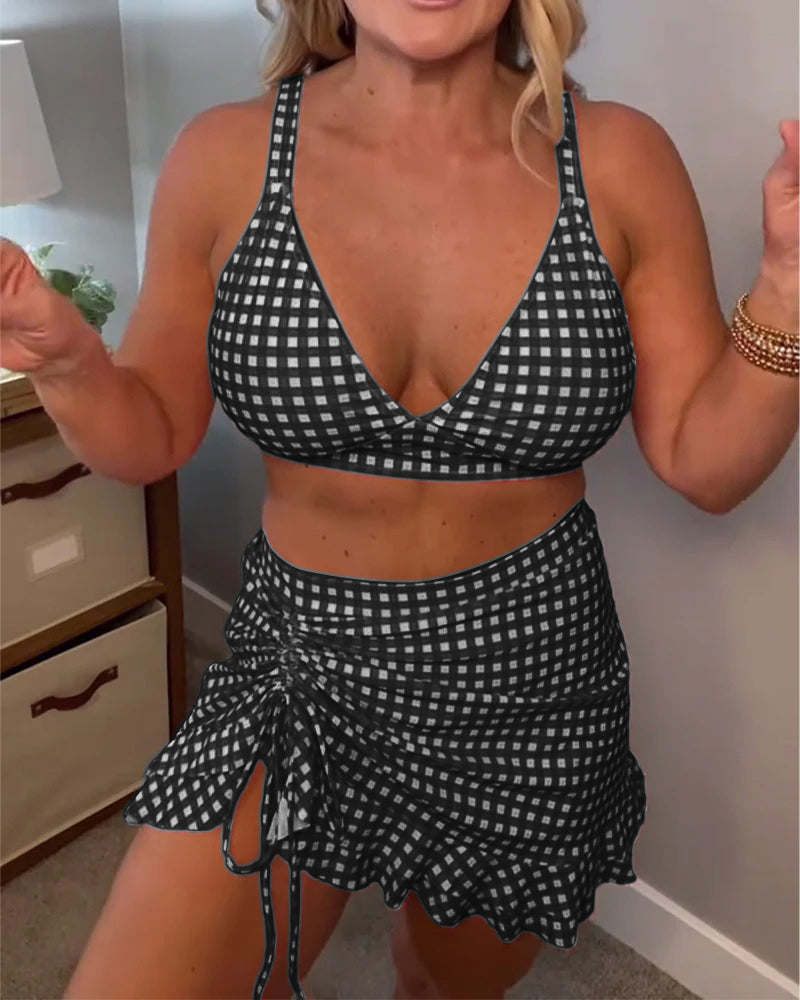 Kiki | Bikini Set with Wrap Skirt and Built-in Bottom