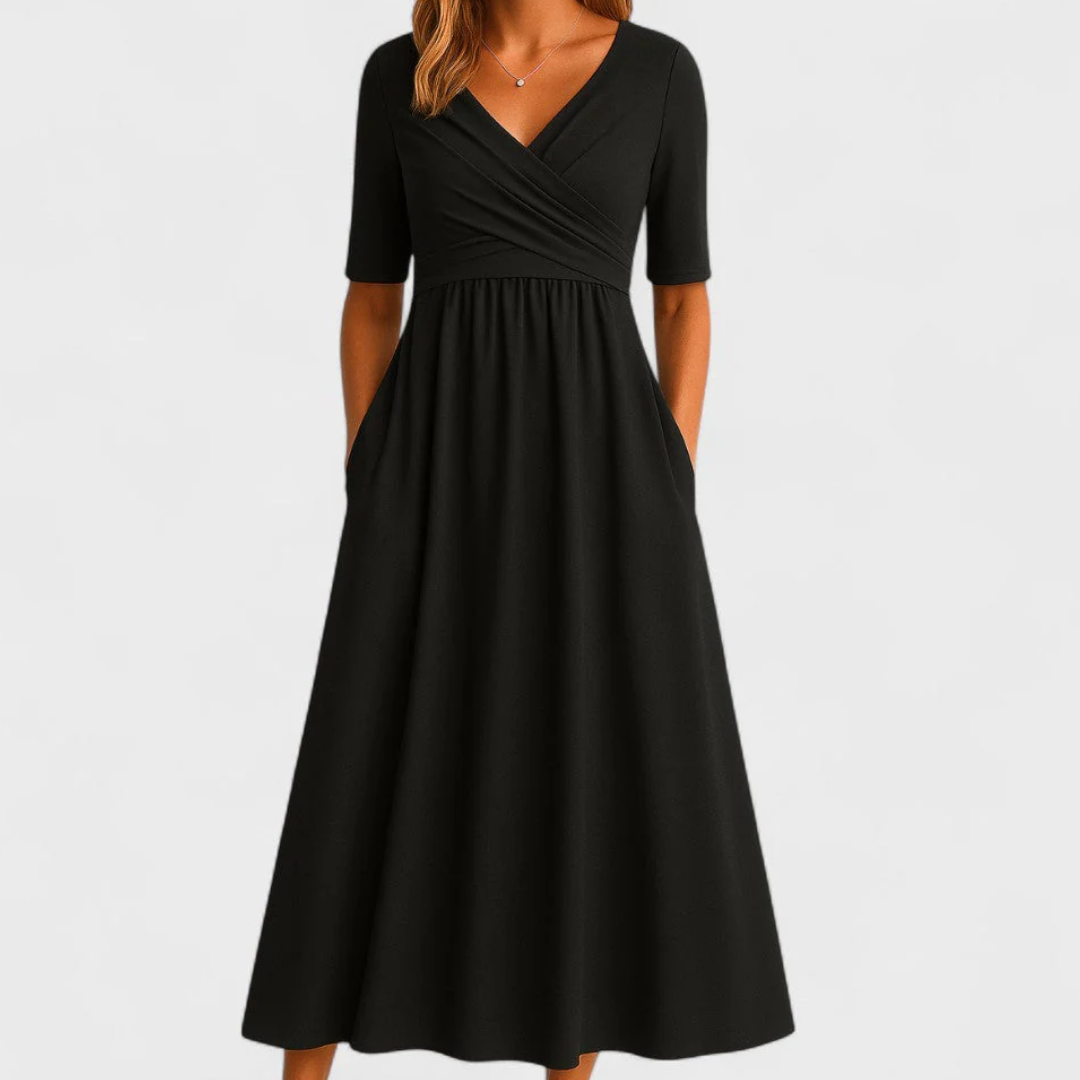Eleanor | Elegant Midi Dress with Pockets