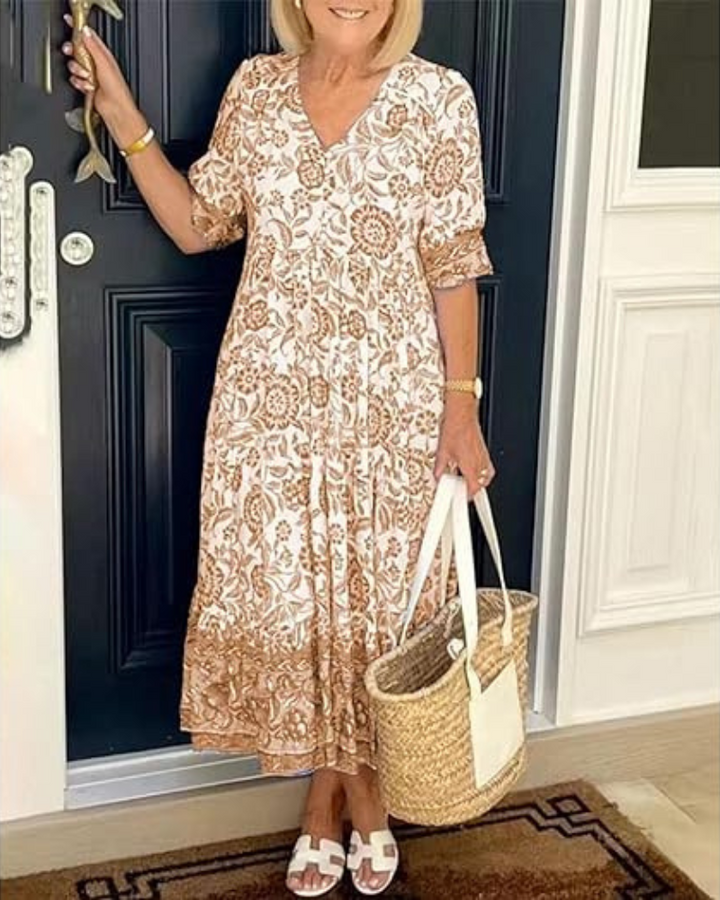 GIULIA | Elegant Floral Dress with Everyday Comfort for All Occasions