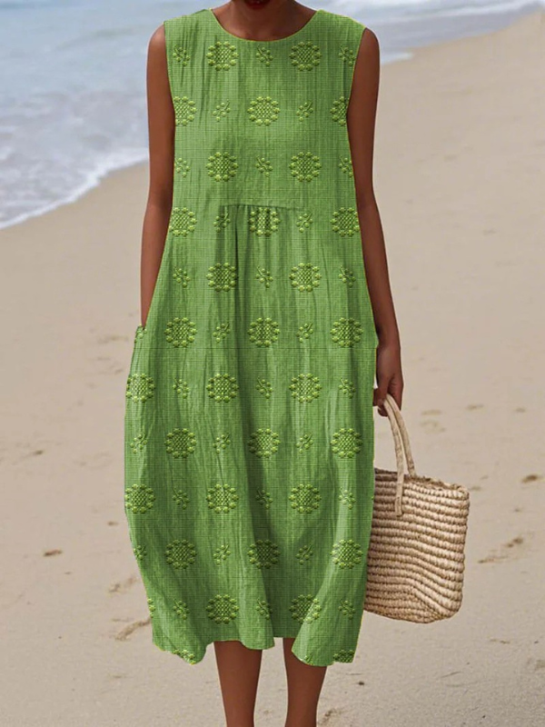 Audrey | Patterned Midi Dress