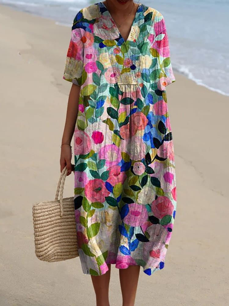 Linda | Comfortable Loose Fit Summer Maxi Dress