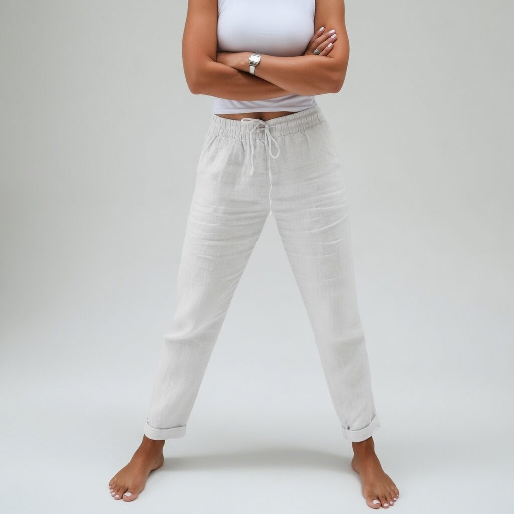 Albertine™ — 100% Cotton Fluid Trousers Natural Comfort