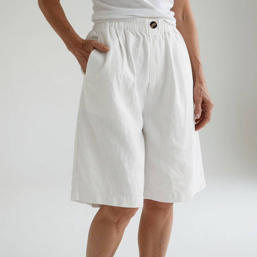 Wandeline™ — Wide-Leg Elastic Waist Shorts Natural Summer Comfort