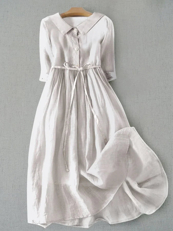 Women's Summer Lace-Up Waist Dress - Timeless Comfort & Style