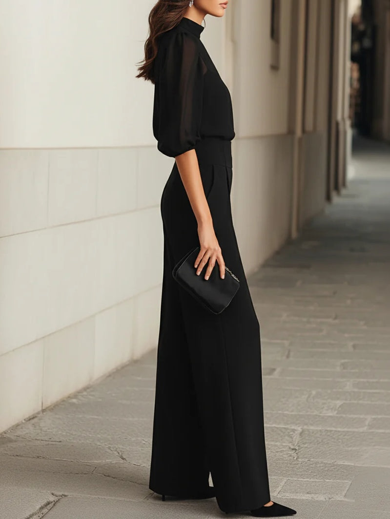 Elodie | Three-Piece Set with Top and Wide-Leg Pants