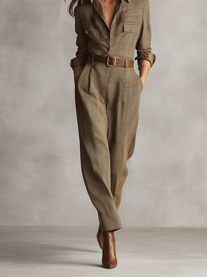 Anna™ | elegant checkered jumpsuit