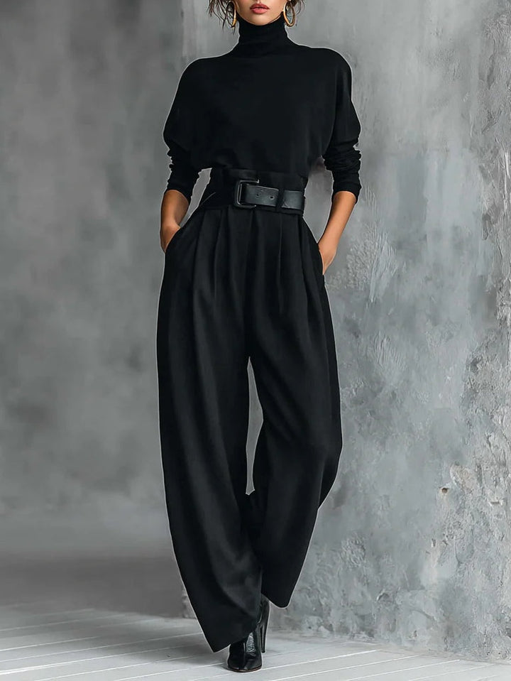 Lisa™ | Black 2-Piece Set with Belt
