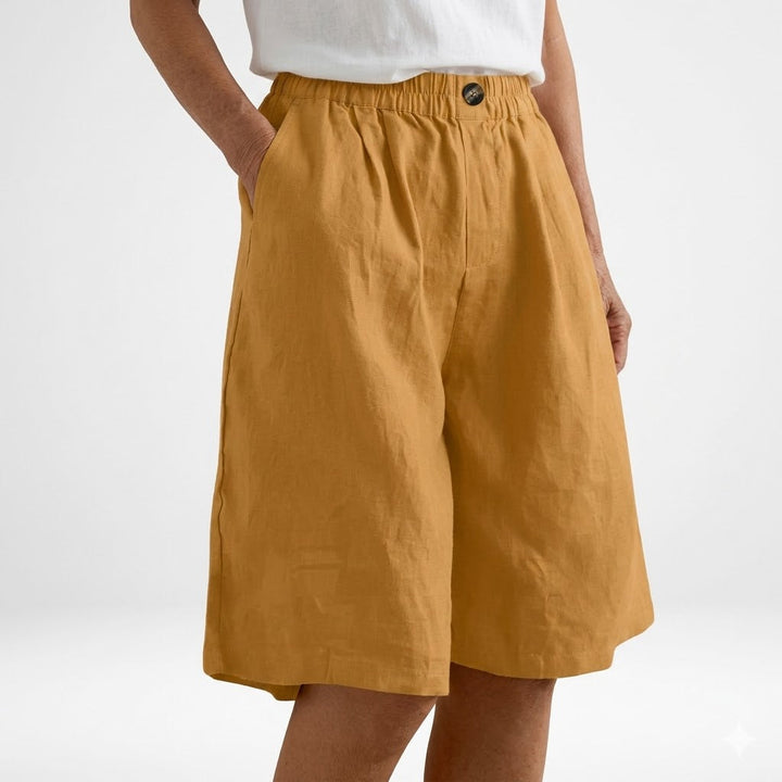 Wandeline™ — Wide-Leg Elastic Waist Shorts Natural Summer Comfort
