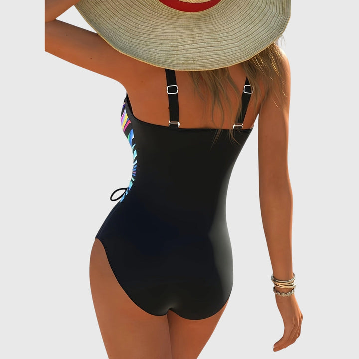 Maillot de bain à haute élasticité à la mode avec détail croisé devant