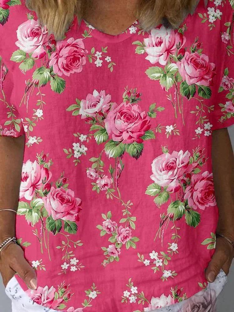 Lisa | Chemise à fleurs artistique